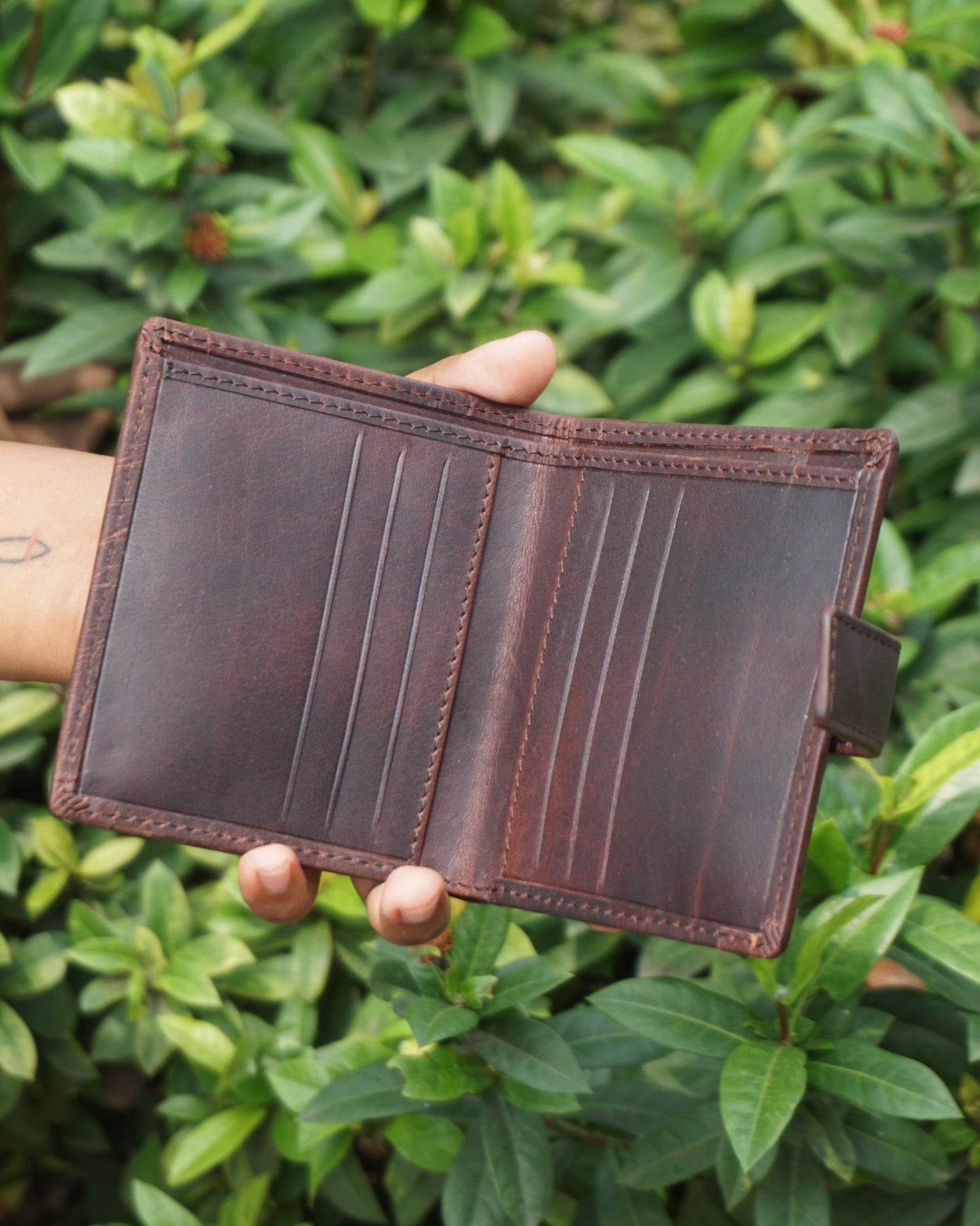 The Flip Wallet with Button Enclosure