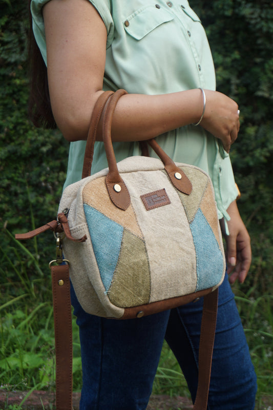 Sale - Lunch Bag in Multicolour Patchwork