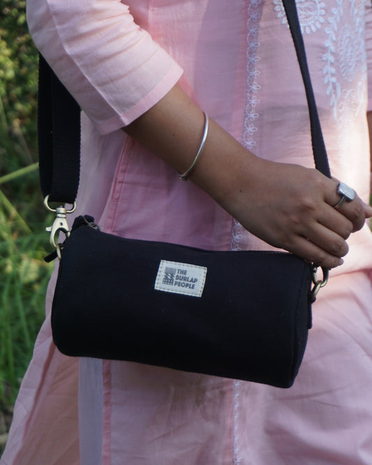 Sale - Cylindrical Bag In Black