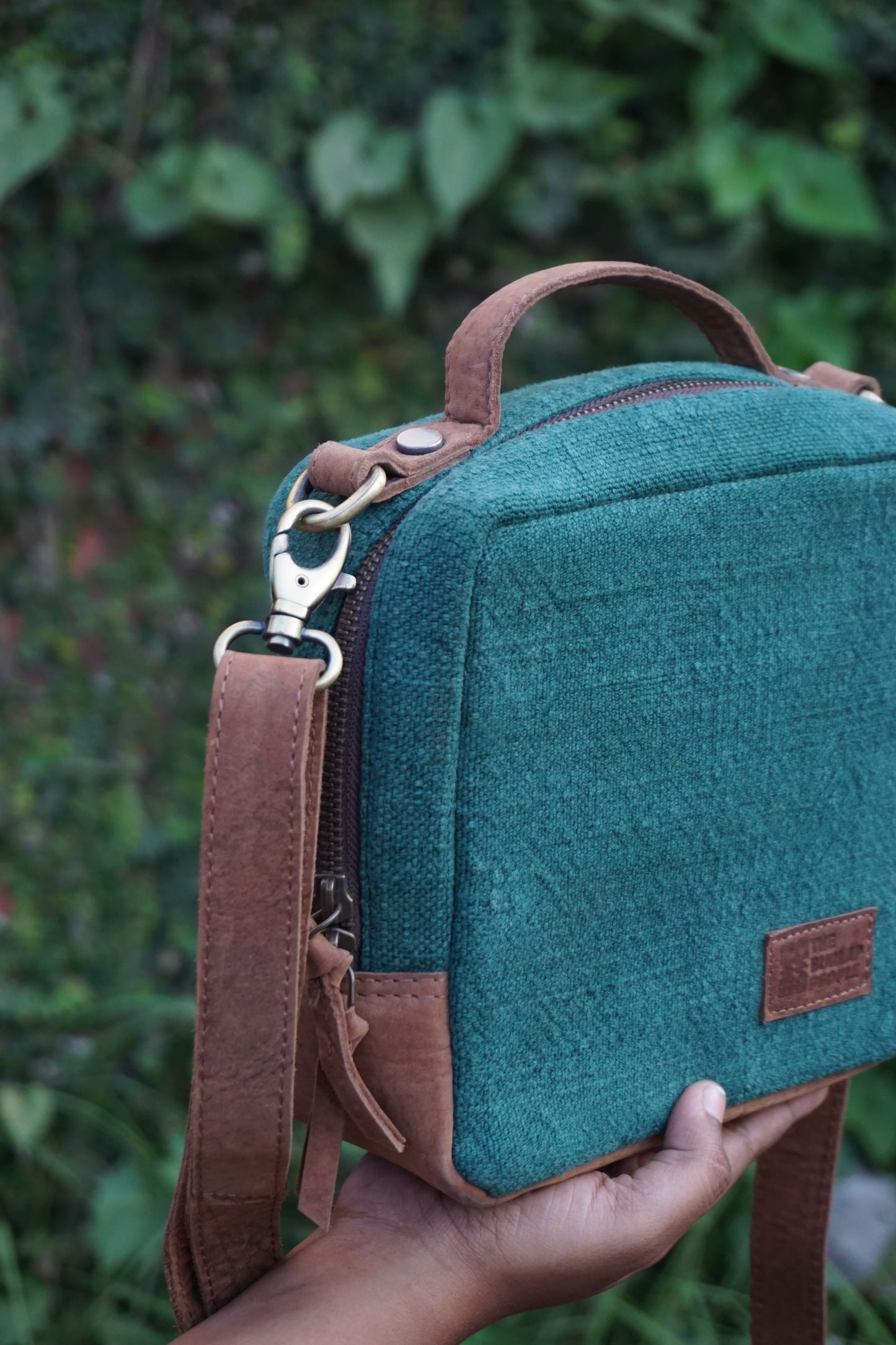 Sale - Box Sling In Bottle Green