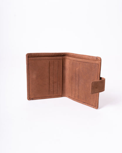 The Flip Wallet with Button Enclosure in Olive