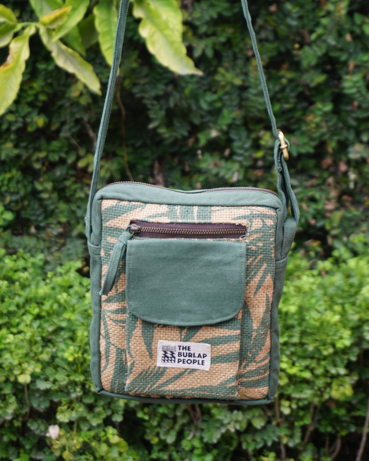 Sale - Sling In Green Leaf Printed