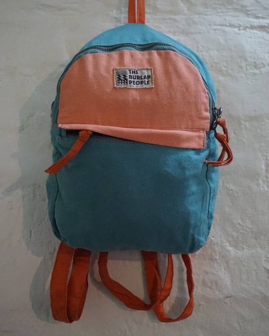 Sale - Canvas Lil Sister In Peach & Sky Blue