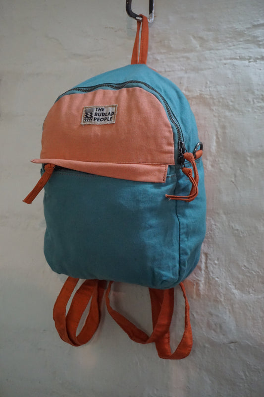Sale - Canvas Lil Sister In Peach & Sky Blue