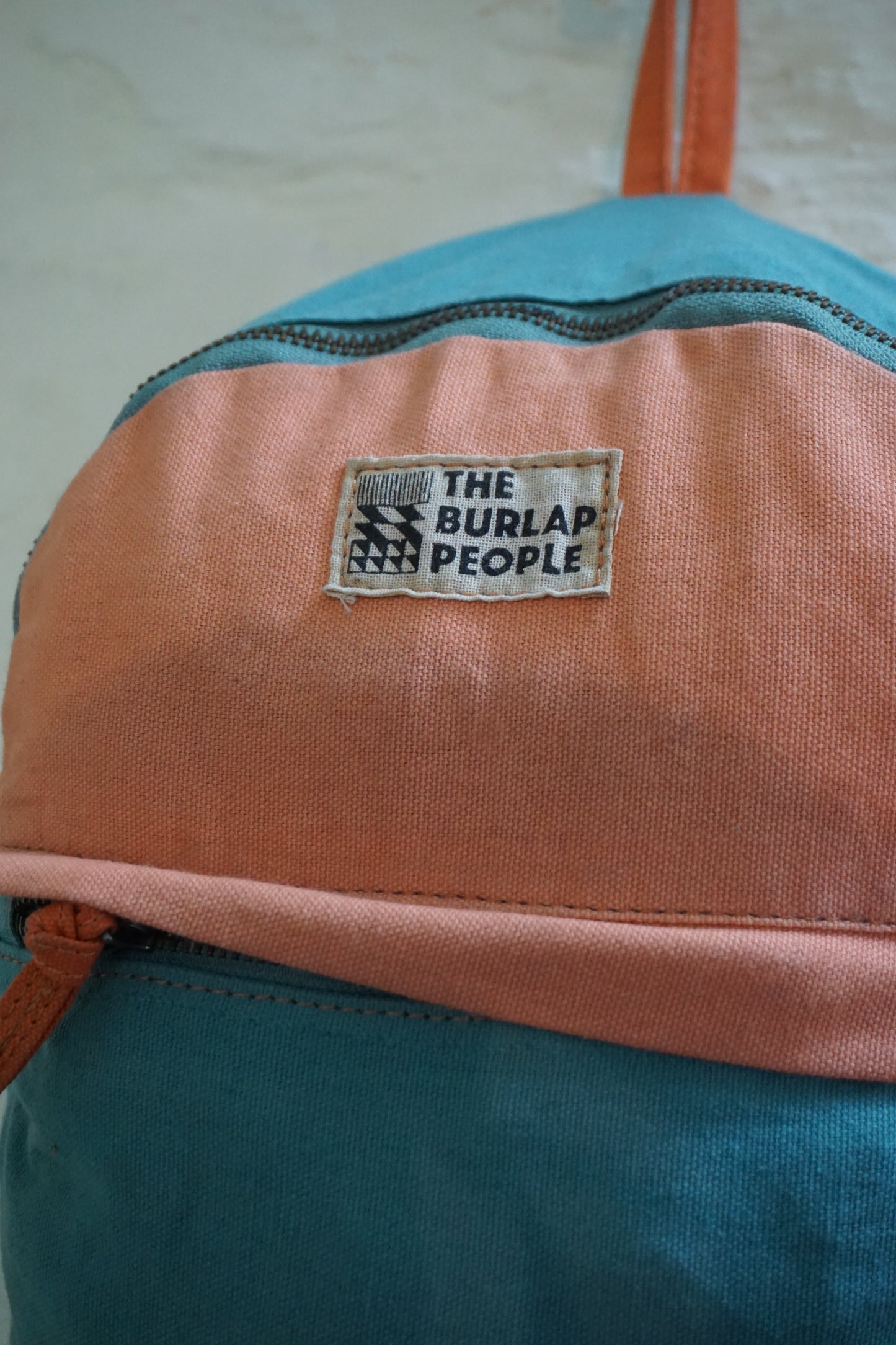 Sale - Canvas Lil Sister In Peach & Sky Blue