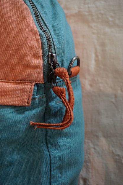Sale - Canvas Lil Sister In Peach & Sky Blue