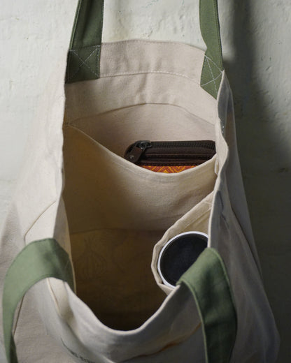 Amar Khamar x The Burlap People : Shaak Shobji tote bag