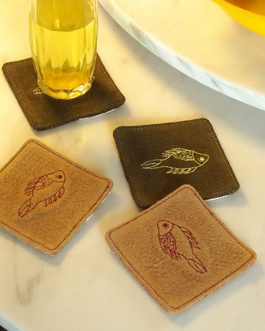 Amar Khamar x The Burlap People : Coasters (Set Of 2)