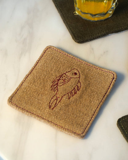 Amar Khamar x The Burlap People : Coasters (Set Of 2)