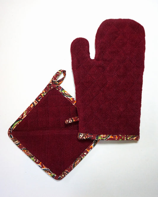 Amar Khamar x The Burlap People : Mitten and Potholder Set