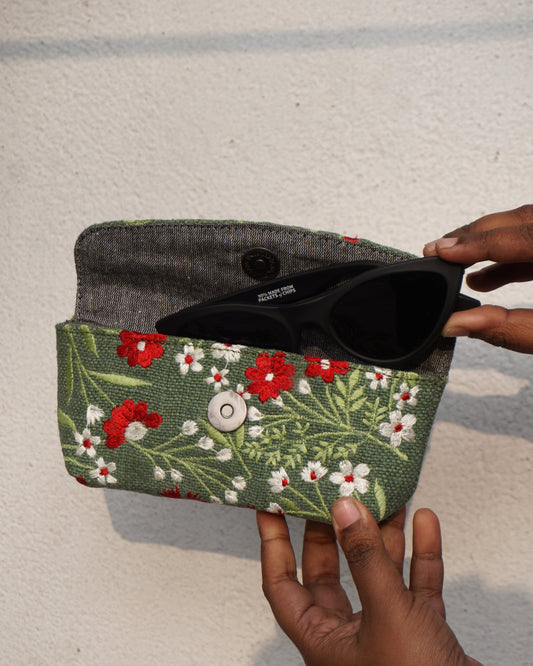 The Embroidered Sunglass Pouch